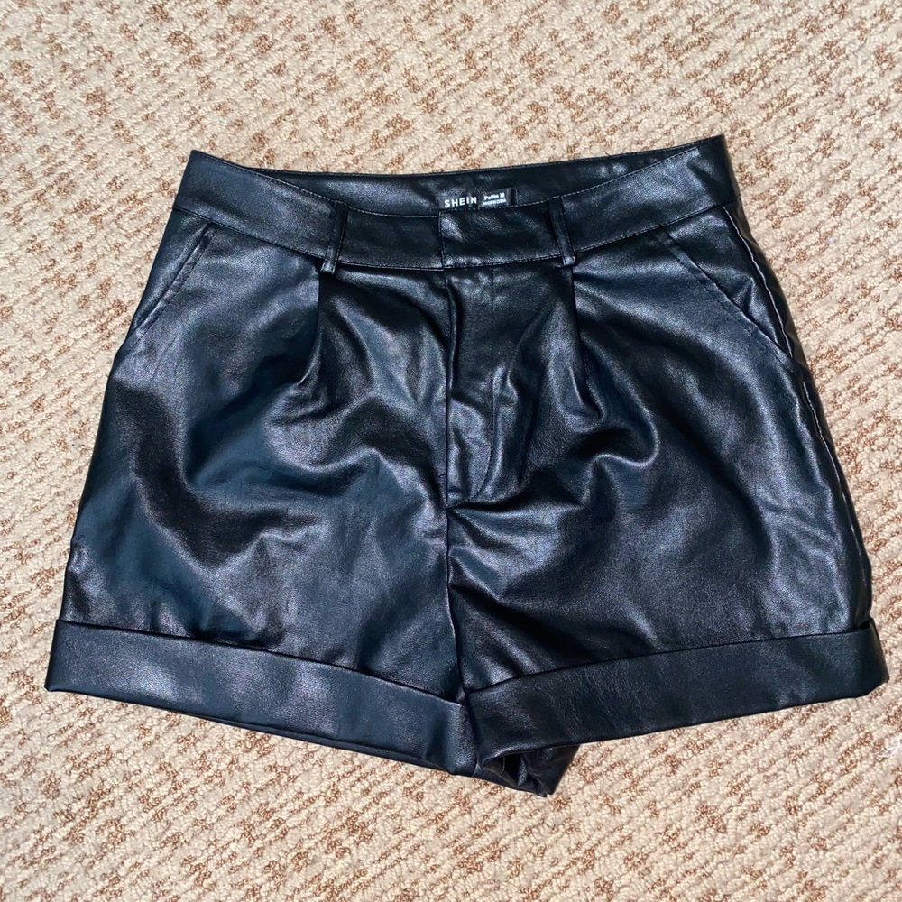 Leather shorts